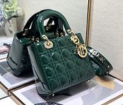 Dior Small Lady Dior My ABCDIOR Green Patent Leather M0531 Size 20 cm - 6