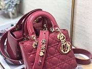 Dior Small Lady Dior My ABCDIOR Pink Patent Leather M0531 Size 20 cm - 4