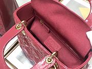 Dior Small Lady Dior My ABCDIOR Pink Patent Leather M0531 Size 20 cm - 5