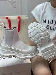 Alexander McQueen Boots Leather in White - 6