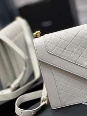 YSL Gaby Satchel In Quilted Lambskin in White 668863 Size 28 x 16 x 5 cm - 3