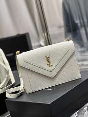 YSL Gaby Satchel In Quilted Lambskin in White 668863 Size 28 x 16 x 5 cm - 4