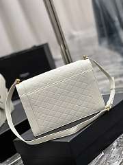 YSL Gaby Satchel In Quilted Lambskin in White 668863 Size 28 x 16 x 5 cm - 5