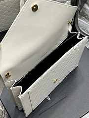 YSL Gaby Satchel In Quilted Lambskin in White 668863 Size 28 x 16 x 5 cm - 6