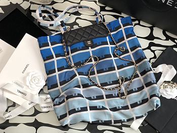 Chanel Foldable Tote Bag Chain BLue AP2095