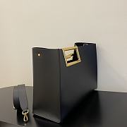 Fendi Medium Way Leather Shoulder Bag Black 8BH391 40 x 18 x 30 cm - 5