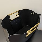Fendi Medium Way Leather Shoulder Bag Black 8BH391 40 x 18 x 30 cm - 4