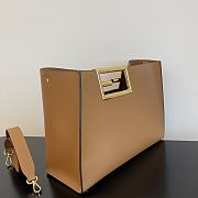 Fendi Medium Way Leather Shoulder Bag Brown 8BH391 40 x 18 x 30 cm - 3