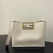 Fendi Medium Way Leather Shoulder Bag White 8BH391 Size 40 x 18 x 30 cm - 4