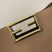 Fendi Medium Way Leather Shoulder Bag Beige 8BH391 Size 40 x 18 x 30 cm - 4