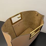 Fendi Medium Way Leather Shoulder Bag Beige 8BH391 Size 40 x 18 x 30 cm - 3