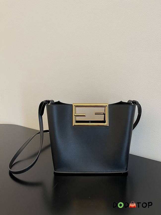 Fendi Small Way Leather Shoulder Bag Black 8BS054 Size 20 x 9 x 17 cm - 1