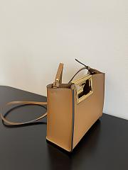 Fendi Small Way Leather Shoulder Bag Brown 8BS054 Size 20 x 9 x 17 cm - 6