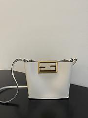 Fendi Small Way Leather Shoulder Bag White 8BS054 Size 20 x 9 x 17 cm - 1