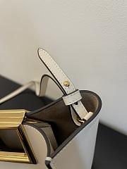 Fendi Small Way Leather Shoulder Bag White 8BS054 Size 20 x 9 x 17 cm - 4