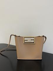 Fendi Small Way Leather Shoulder Bag Beige 8BS054 Size 20 x 9 x 17 cm - 3