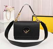 FENDI KAN I F Full Black 8BT284 Size 25 x 18 x 10.5 CM - 1