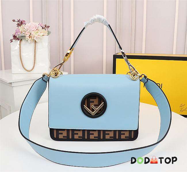 FENDI KAN I F Light Blue 8BT284 Size 25 x 18 x 10.5 CM - 1