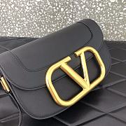 Valentino Supervee Calfskin Crossbody Bag Black ZXLU26 Size 26.5 cm - 3