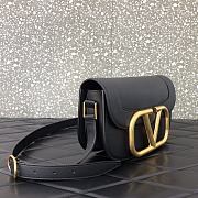 Valentino Supervee Calfskin Crossbody Bag Black ZXLU26 Size 26.5 cm - 5