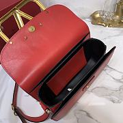 Valentino Supervee Calfskin Crossbody Bag Red ZXLU26 Size 26.5 cm - 6