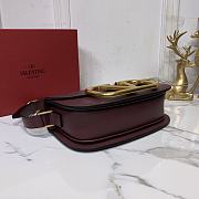 Valentino Supervee Calfskin Crossbody Bag Bordeaux ZXLU26 Size 26.5 cm - 2
