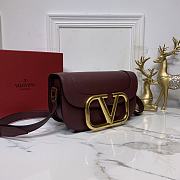 Valentino Supervee Calfskin Crossbody Bag Bordeaux ZXLU26 Size 26.5 cm - 4