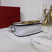 Valentino Supervee Calfskin Crossbody Bag White ZXLU26 Size 26.5 cm - 2