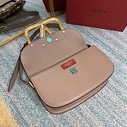 Valentino Supervee Calfskin Crossbody Bag Dusty Pink ZXLU26 Size 26.5 cm - 4