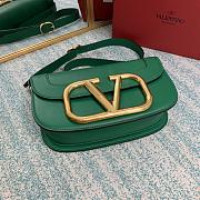 Valentino Supervee Calfskin Crossbody Bag Green ZXLU26 Size 26.5 cm - 6