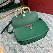 Valentino Supervee Calfskin Crossbody Bag Green ZXLU26 Size 26.5 cm - 5