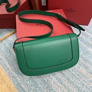Valentino Supervee Calfskin Crossbody Bag Green ZXLU26 Size 26.5 cm - 2