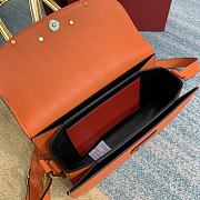 Valentino Supervee Calfskin Crossbody Bag Orange ZXLU26 Size 26.5 cm - 4