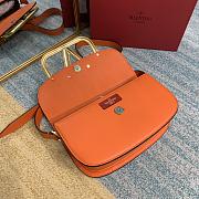 Valentino Supervee Calfskin Crossbody Bag Orange ZXLU26 Size 26.5 cm - 5