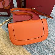 Valentino Supervee Calfskin Crossbody Bag Orange ZXLU26 Size 26.5 cm - 3