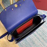 Valentino Supervee Calfskin Crossbody Bag Blue ZXLU26 Size 26.5 cm - 3