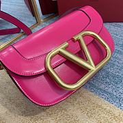 Valentino Supervee Calfskin Crossbody Bag Pink ZXLU26 Size 26.5 cm - 4