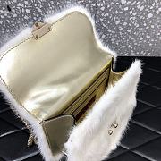 Valentino Mink Fur Mini Shoulder Bag White Size 21 cm - 5