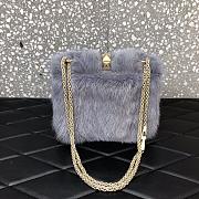 Valentino Mink Fur Mini Shoulder Bag Gray Size 21 cm  - 3