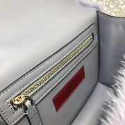 Valentino Mink Fur Mini Shoulder Bag Gray Size 21 cm  - 2