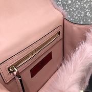 Valentino Mink Fur Mini Shoulder Bag Pink Size 21 cm - 5