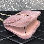 Valentino Mink Fur Mini Shoulder Bag Pink Size 21 cm - 4