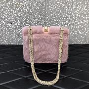 Valentino Mink Fur Mini Shoulder Bag Pink Size 21 cm - 3