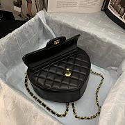 Chanel Heart Shaped Pre-spring 2022 Black Size 20 × 17 × 6.5 cm - 5