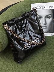 Chanel Leather Shopping Bag Black 2022 Size 30 x 7 x 29 cm - 3