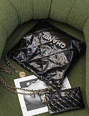 Chanel Leather Shopping Bag Black 2022 Size 30 x 7 x 29 cm - 5