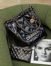 Chanel Leather Shopping Bag Black 2022 Size 30 x 7 x 29 cm - 6
