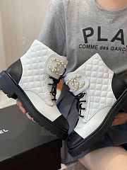 Chanel CC White Boots - 5