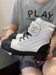 Chanel CC White Boots - 4