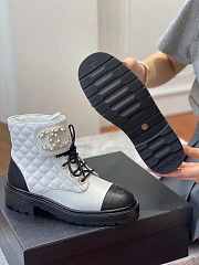 Chanel CC White Boots - 3